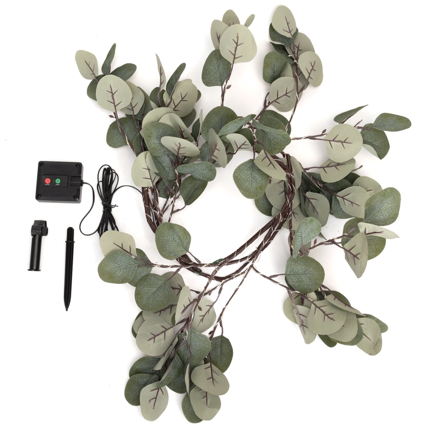 Aigostar - LED Solar chain 110xLED/4m IP65 warm white eucalyptus