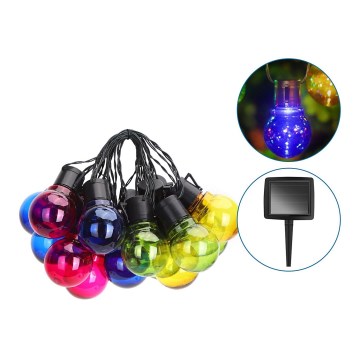 Aigostar - LED Solar chain 20xLED/5,8m IP44 multicolor