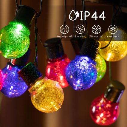 Aigostar - LED Solar chain 20xLED/5,8m IP44 multicolor