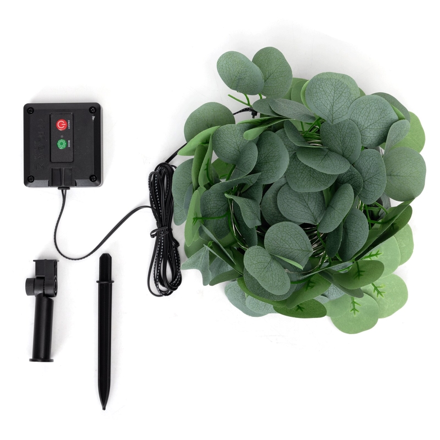 Aigostar - LED Solar chain 50xLED/7m IP65 warm white eucalyptus
