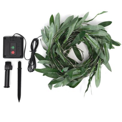 Aigostar - LED Solar chain 50xLED/7m IP65 warm white olive