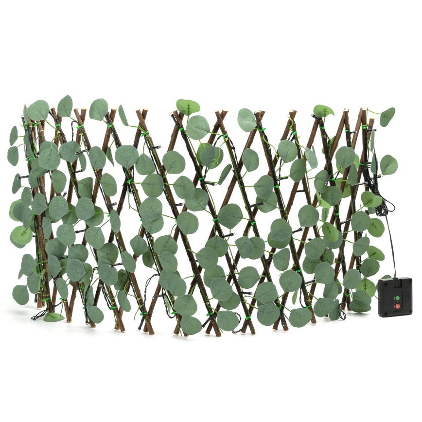 Aigostar - LED Solar chain 56xLED/2x0,4m IP65 warm white eucalyptus