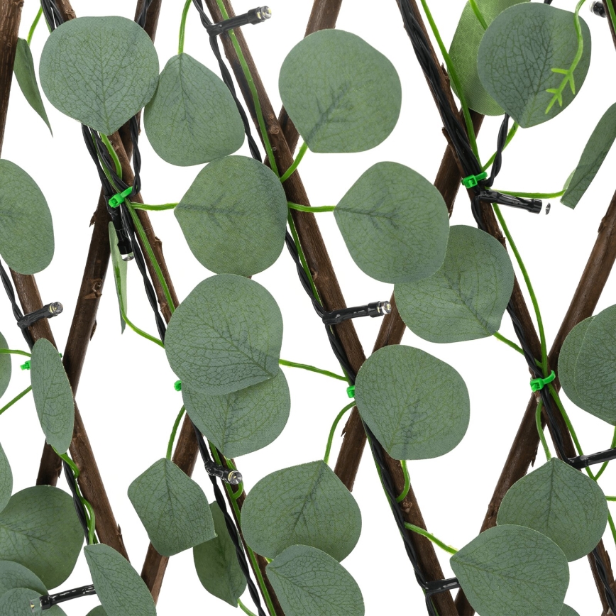 Aigostar - LED Solar chain 56xLED/2x0,4m IP65 warm white eucalyptus