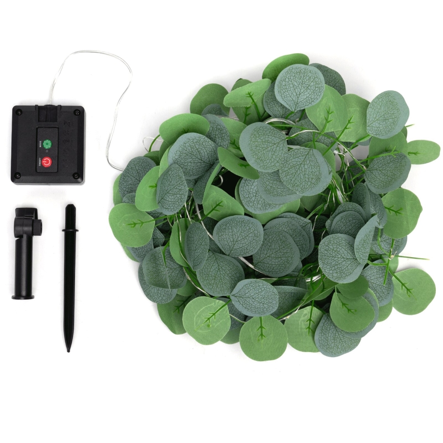 Aigostar - LED Solar chain 70xLED/4x1m IP65 warm white eucalyptus