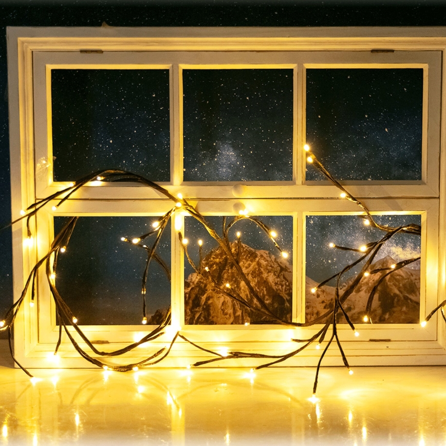 Aigostar - LED Solar chain 72xLED/4m IP65 300 mAh warm white tree branches