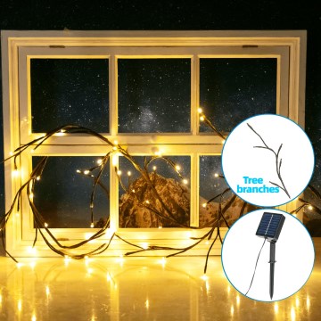 Aigostar - LED Solar chain 72xLED/4m IP65 warm white tree branches