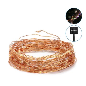 Aigostar - LED Solar chain LED/8 functions 12m IP65 multicolor