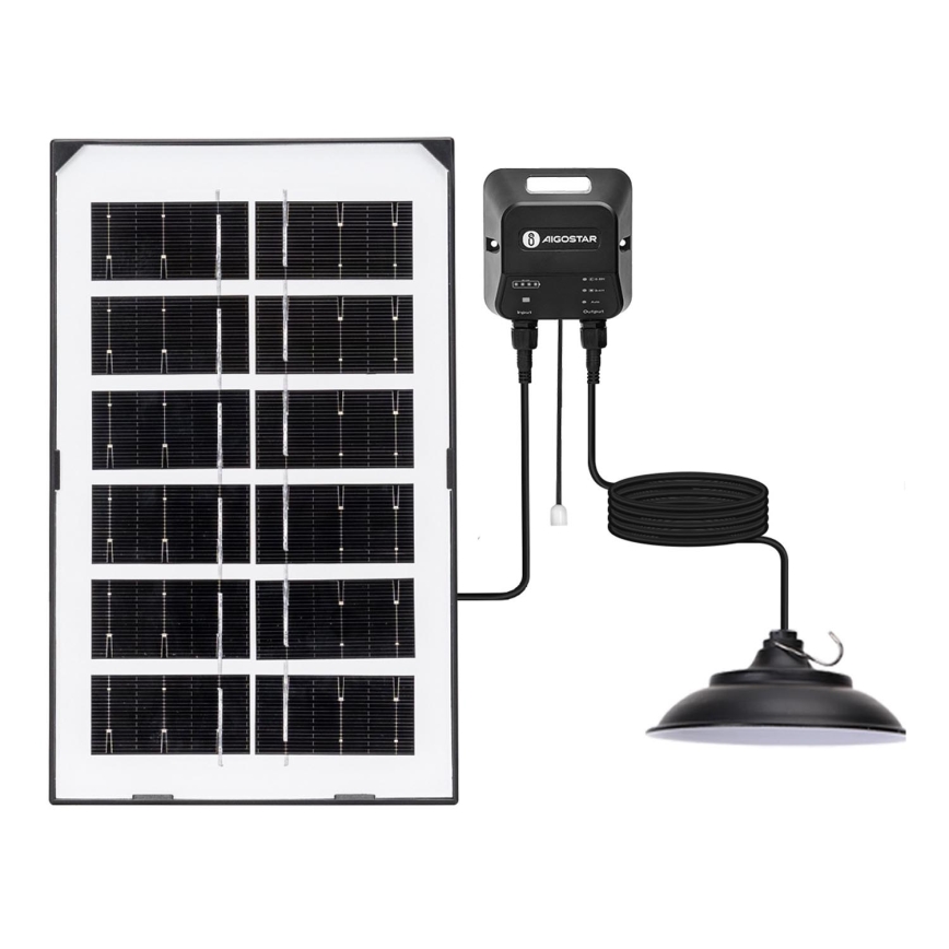 Aigostar - LED Solar chandelier LED/35W/12V 3000 mAh 6500K d. 15 cm + remote control