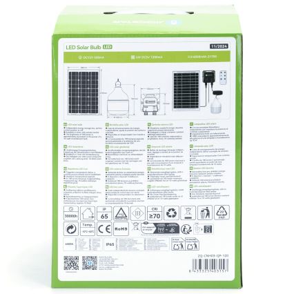 Aigostar - LED Solar chandelier LED/70W/12V 6000 mAh 6500K d. 12 cm + remote control