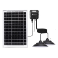Aigostar - LED Solar chandelier with sensor 2xLED/35W/12V 6000 mAh 6500K d. 15 cm + remote control