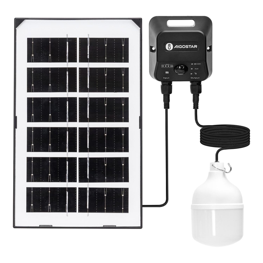 Aigostar - LED Solar chandelier with sensor LED/35W/12V 3000 mAh 6500K d. 10 cm + remote control