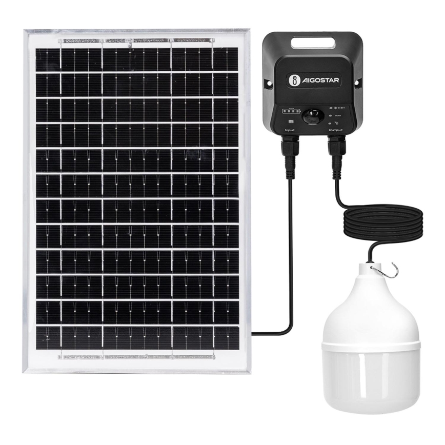 Aigostar - LED Solar chandelier with sensor LED/70W/12V 6000 mAh 6500K d. 12 cm + remote control