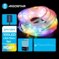 Aigostar - LED Solar Christmas chain 100xLED/8 functions 12m IP65 multicolor