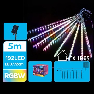 Aigostar - LED Solar Christmas chain 192xLED/8m IP65 multicolor