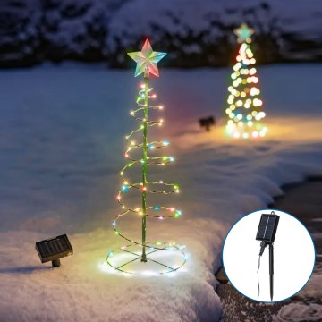 Aigostar - LED Solar Christmas decoration LED/0,26W/3,7V 75cm IP65 multicolor