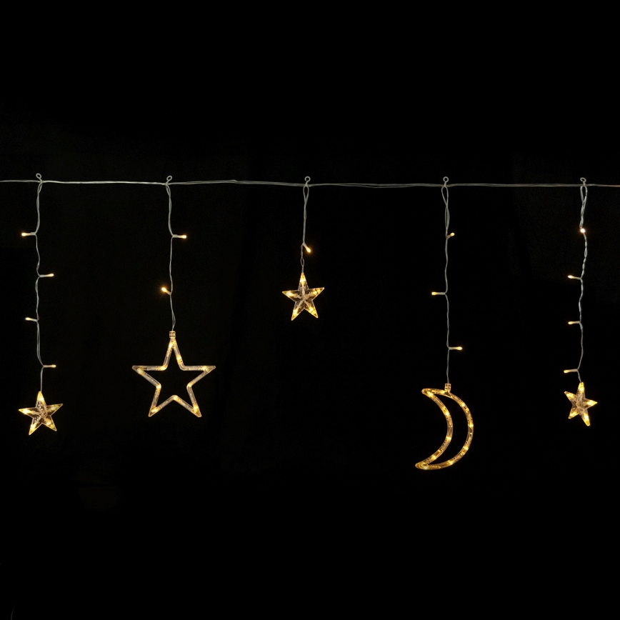 Aigostar - LED Solar String Lights, 120 LEDs / 8 Modes, 3 x 0.6 m, 500 mAh, IP65, Warm White