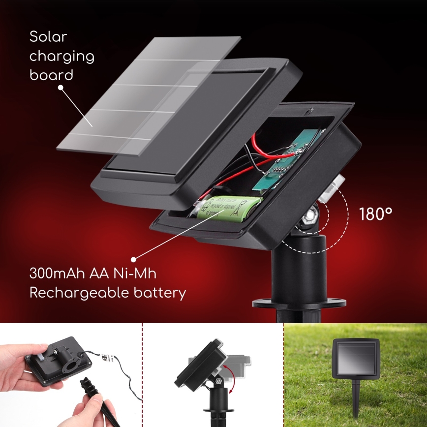 Aigostar - LED Solar Christmas String Lights 10xLED/3.8 m IP44 Cool White 400 mAh