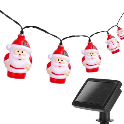 Aigostar - LED Solar Christmas String Lights 10xLED/3.8 m IP44 Cool White 400 mAh