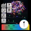 Aigostar - LED Solar Christmas String Lights, 100 LEDs / 8 Functions, 12 m, IP65, Multicolor, 800 mAh
