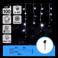 Aigostar - LED Solar Christmas string lights 100xLED/8 functions 8x0,6m 500 mAh IP65 cool white
