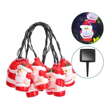 Aigostar - LED Solar Christmas String Lights 10xLED/3.8 m IP44 Cool White 400 mAh