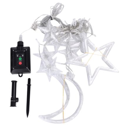 Aigostar - Solar LED Christmas string lights 120 LEDs / 8 functions 3 x 0.6 m 500 mAh IP65 cool white