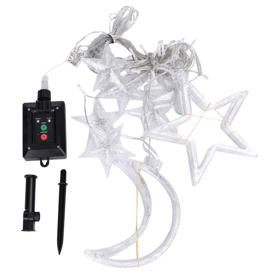 Aigostar - Solar LED Christmas string lights 120 LEDs / 8 functions 3 x 0.6 m 500 mAh IP65 cool white