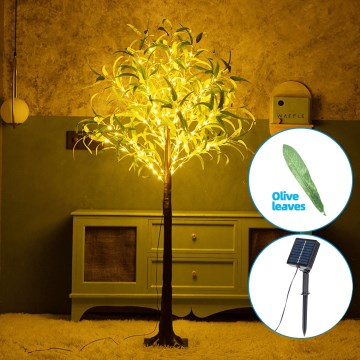 Aigostar - LED Solar decoration 150xLED/3,2m IP65 warm white olive