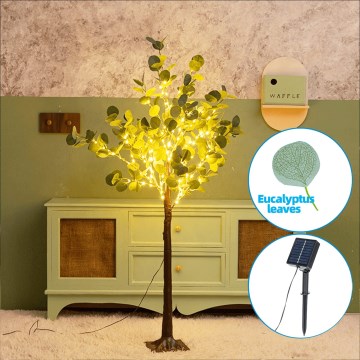 Aigostar - LED Solar decoration 30xLED/2,6m IP65 warm white eucalyptus