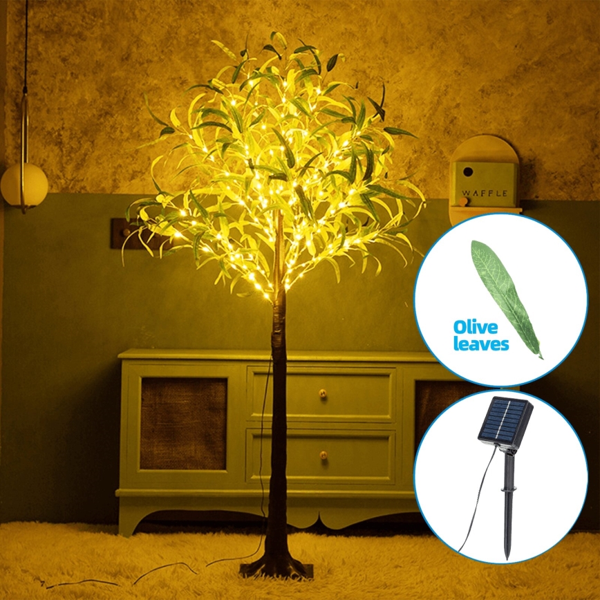 Aigostar - LED Solar decoration 30xLED/2,6m IP65 warm white olive