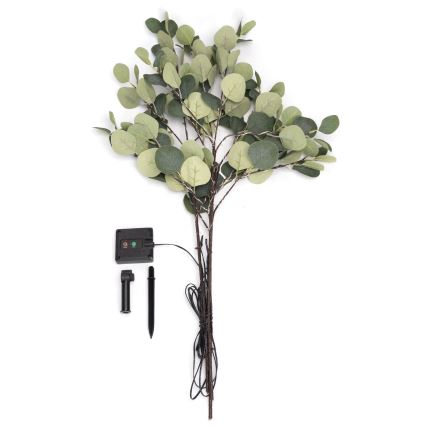Aigostar - LED Solar decoration 60xLED/3,5m IP65 warm white eucalyptus