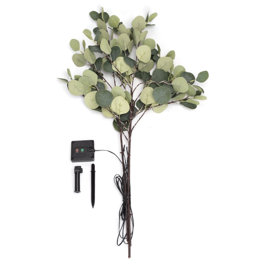 Aigostar - LED Solar decoration 60xLED/3,5m IP65 warm white eucalyptus