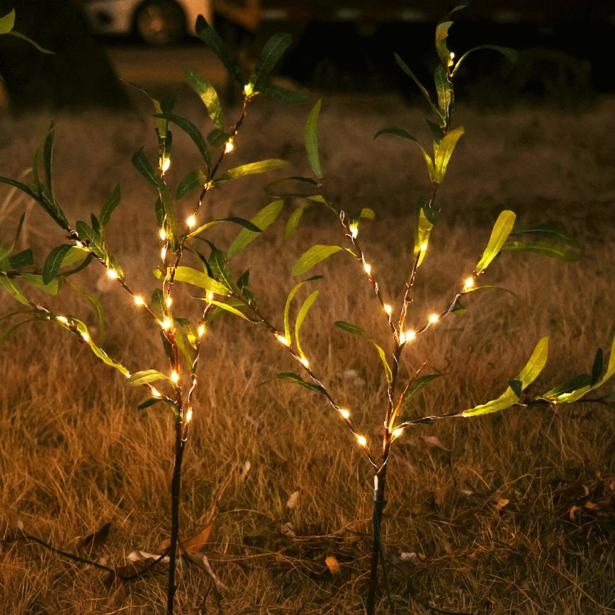 Aigostar - LED Solar decoration 60xLED/3,5m IP65 300 mAh warm white olive