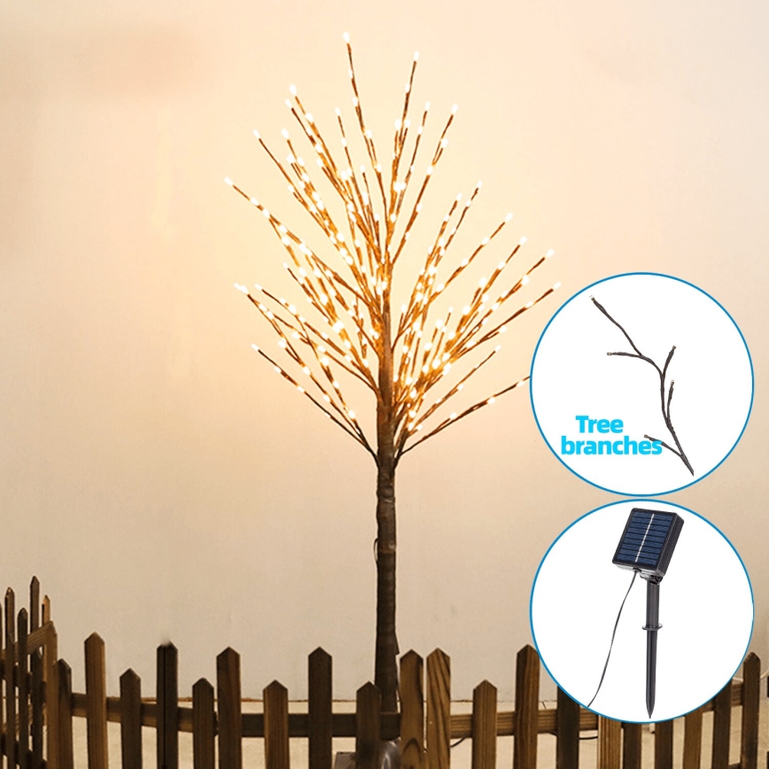 Aigostar - LED Solar decoration 64xLED/3,2m IP65 warm white tree