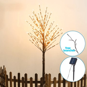 Aigostar - LED Solar decoration 96xLED/3,5m IP65 warm white tree