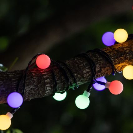 Aigostar - LED Solar decorative chain 50xLED/8 functions 12m IP65 multicolor