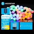 Aigostar - LED Solar decorative chain 50xLED/8 functions 12m IP65 multicolor