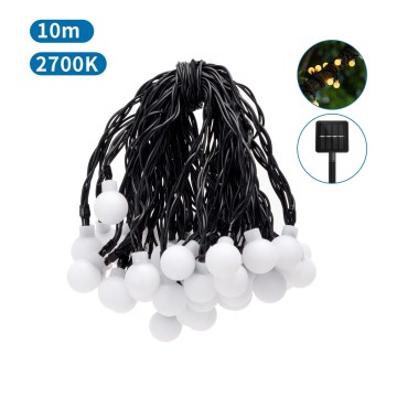 Aigostar - LED Solar decorative chain 50xLED/8 functions 12m IP65 warm white