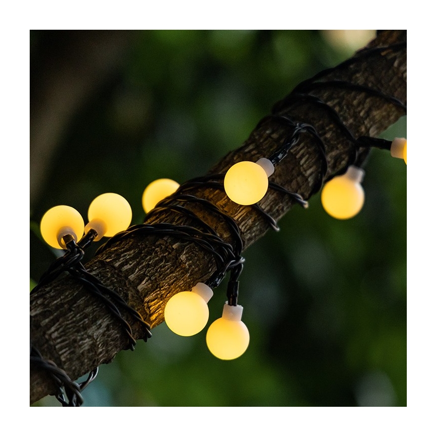 Aigostar - LED Solar decorative chain 50xLED/8 functions 12m IP65 800 mAh warm white