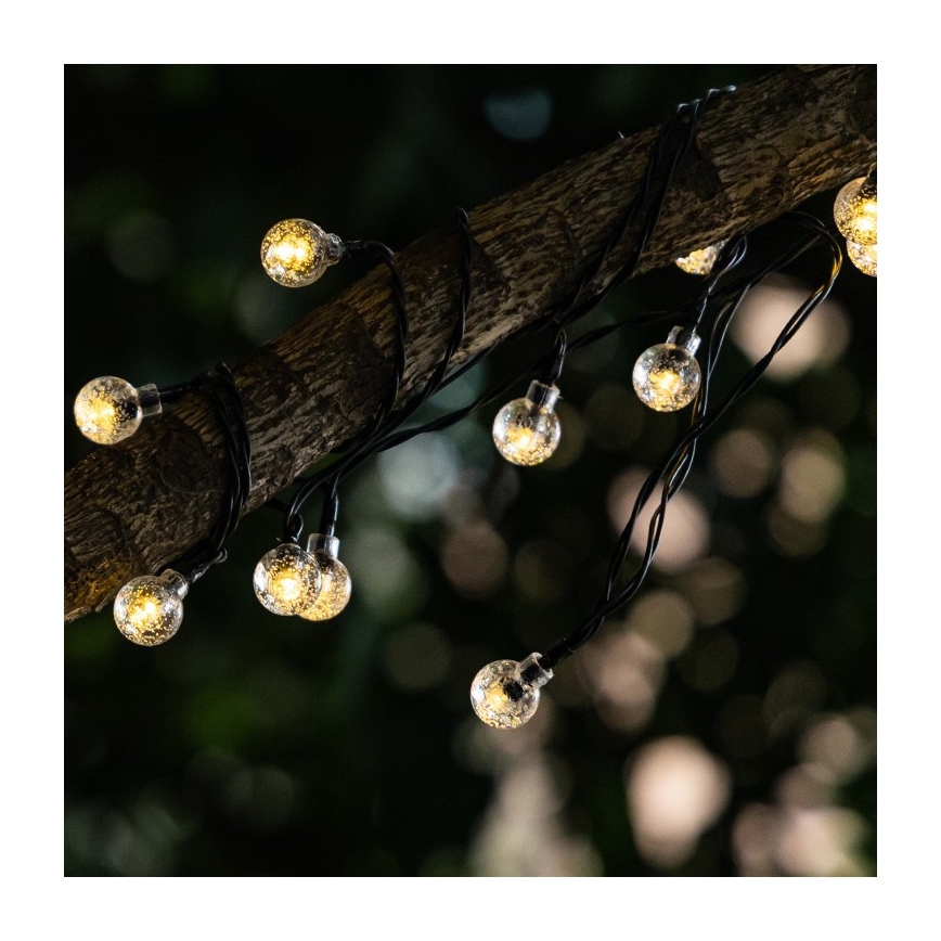 Aigostar - LED Solar decorative chain 50xLED/8 functions 12m IP65 800 mAh warm white