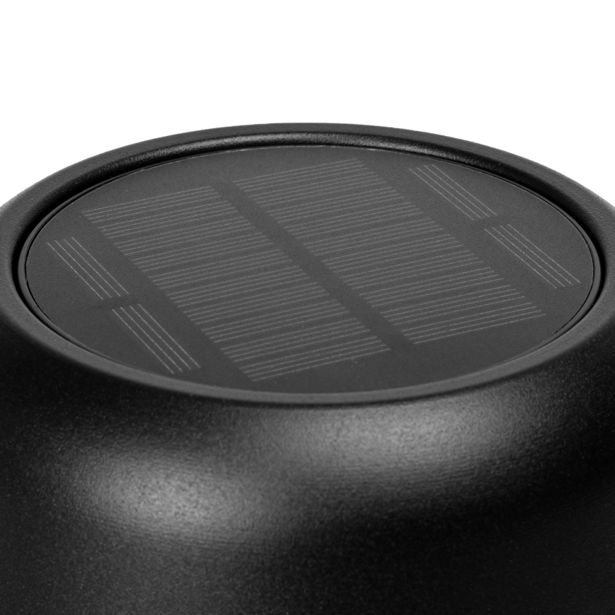 Aigostar - LED Solar dimmable rechargeable table lamp LED/3W/5V 2200mAh black IP54