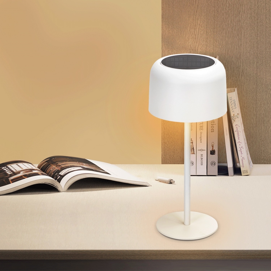 Aigostar - LED Solar dimmable rechargeable table lamp LED/3W/5V 2200mAh white IP54