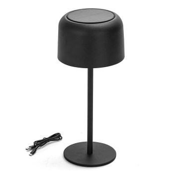 Aigostar - LED Solar dimmable rechargeable table lamp LED/3W/5V 2200mAh black IP54