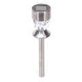 Aigostar - LED Solar Lamp, 1.2 lm, 1.2 V, 35.5 cm, Matte Chrome, 2700 K, IP44, 100 mAh