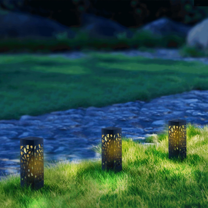 Aigostar - LED Solar Lamp 0.006 W / 1.2 V, 100 mAh, 28.5 cm, Black, 3000 K, IP44