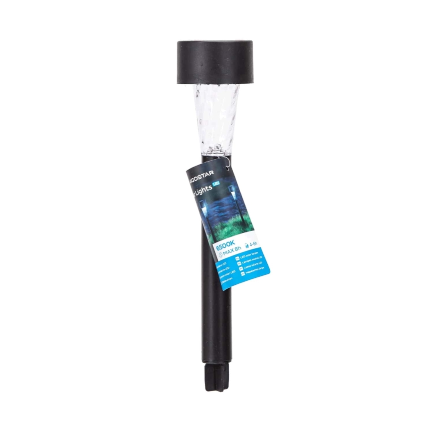 Aigostar - LED Solar lamp LED/0,006W/1,2V 40 mAh 29,5 cm black 6500K IP44