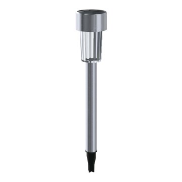 Aigostar - LED Solar lamp LED/0,006W/1,2V 29,5 cm matte chrome 6500K IP44