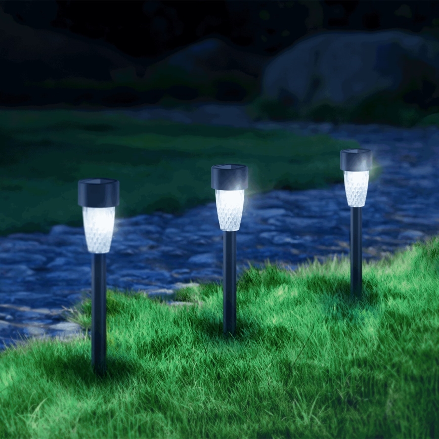 Aigostar - LED Solar lamp LED/0,006W/1,2V 29,7 cm black 6500K IP44