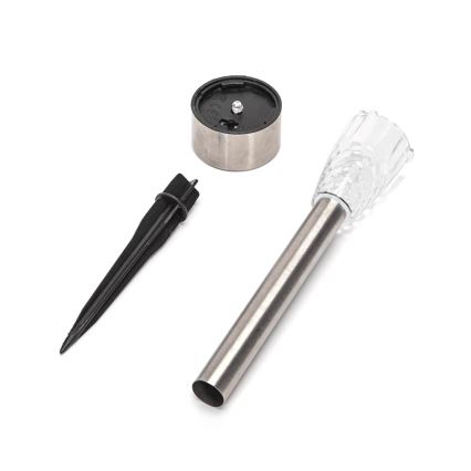 Aigostar - LED Solar lamp LED/0,006W/1,2V 29,7 cm matte chrome 6500K IP44