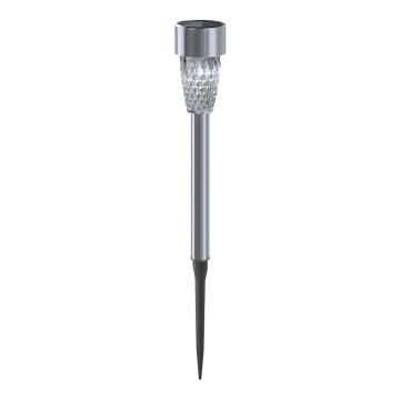 Aigostar - LED Solar lamp LED/0,006W/1,2V 29,7 cm matte chrome 6500K IP44